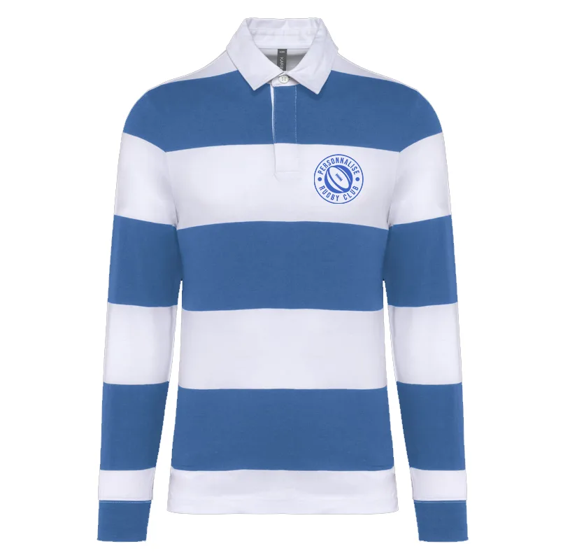 10RC - Polo manches longues rayure Rugby